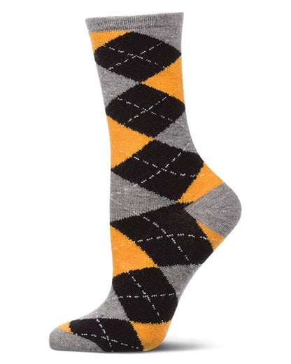 Women's Argyle Cashmere Crew Socks