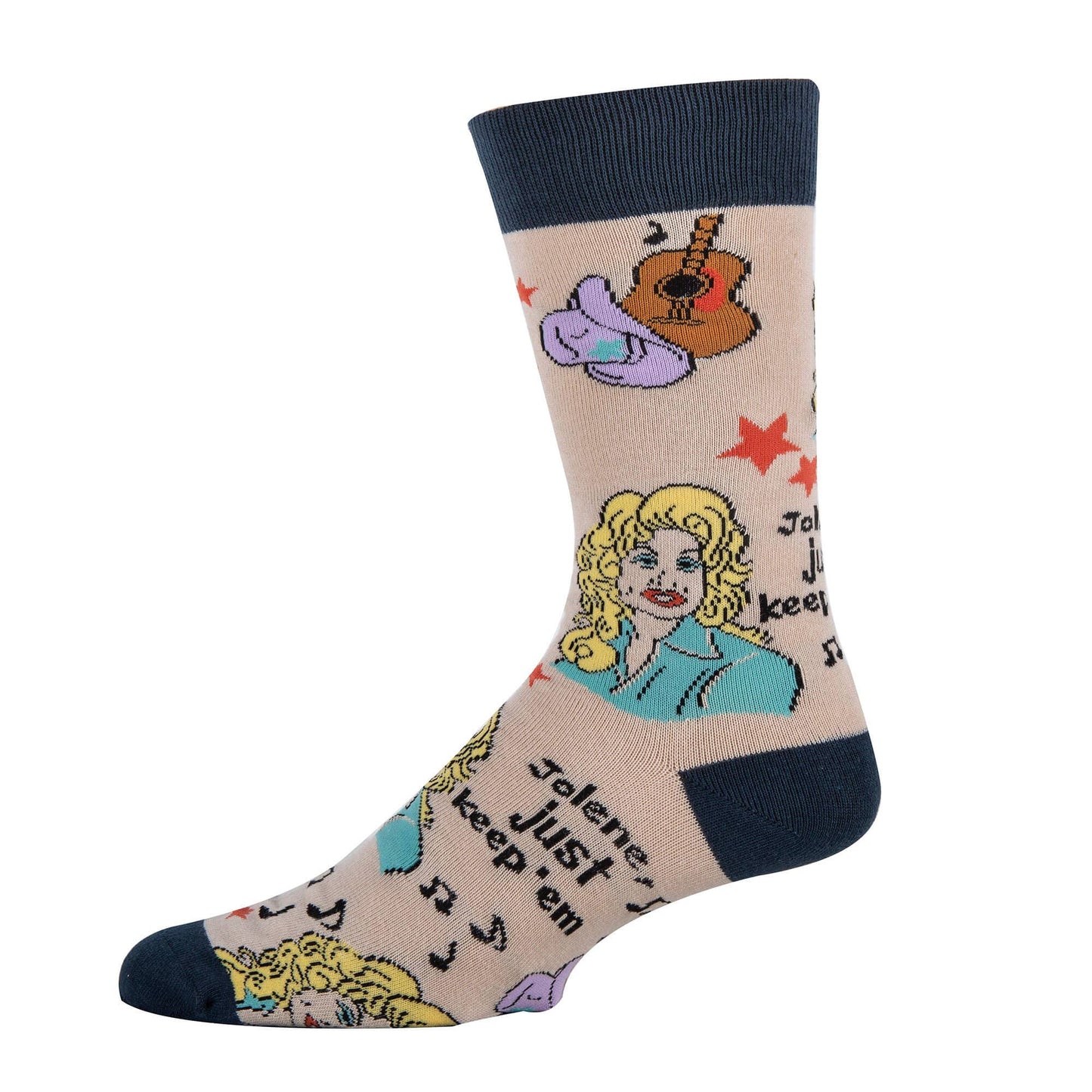 Just Keep 'em Men's Jolene Dolly Parton Cotton Crew Socks