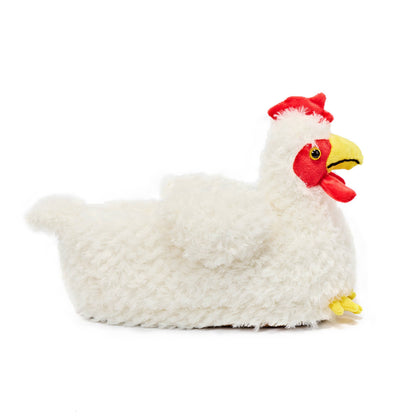 Tootsie the Chicken 3 Women's Funny Fluffy Cozy Slippers