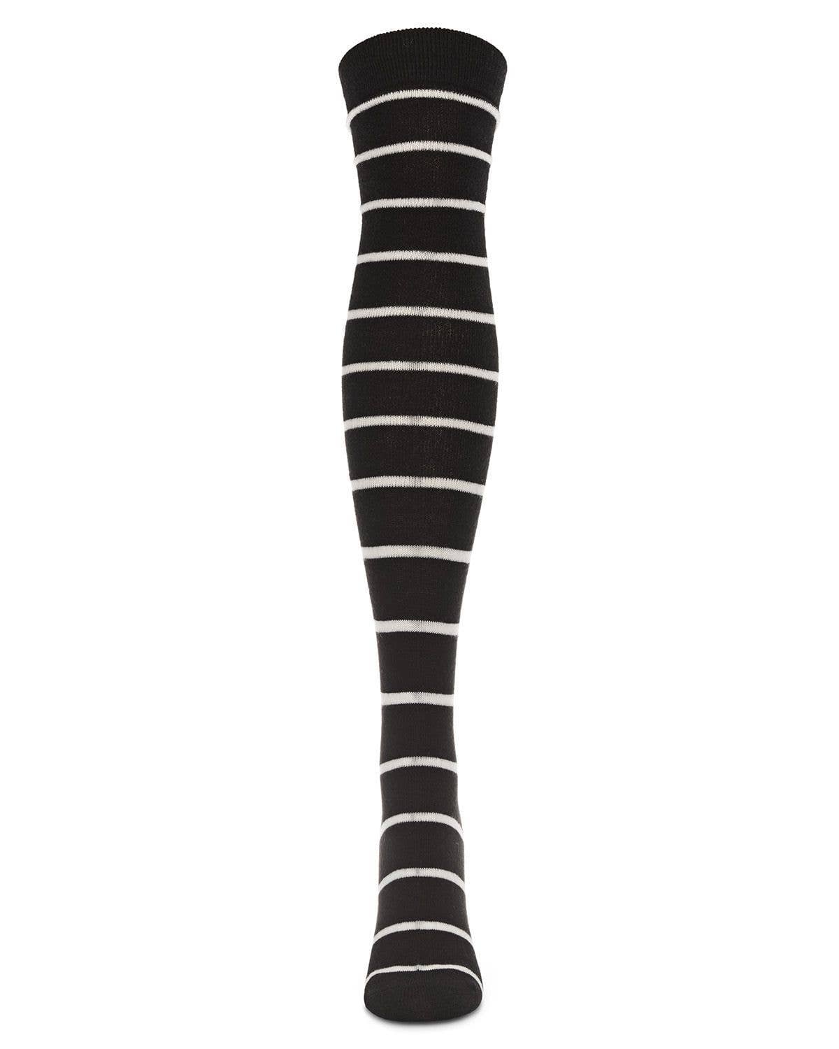 STRIPE CASHMERE BLEND OVER THE KNEE WARM SOCKS