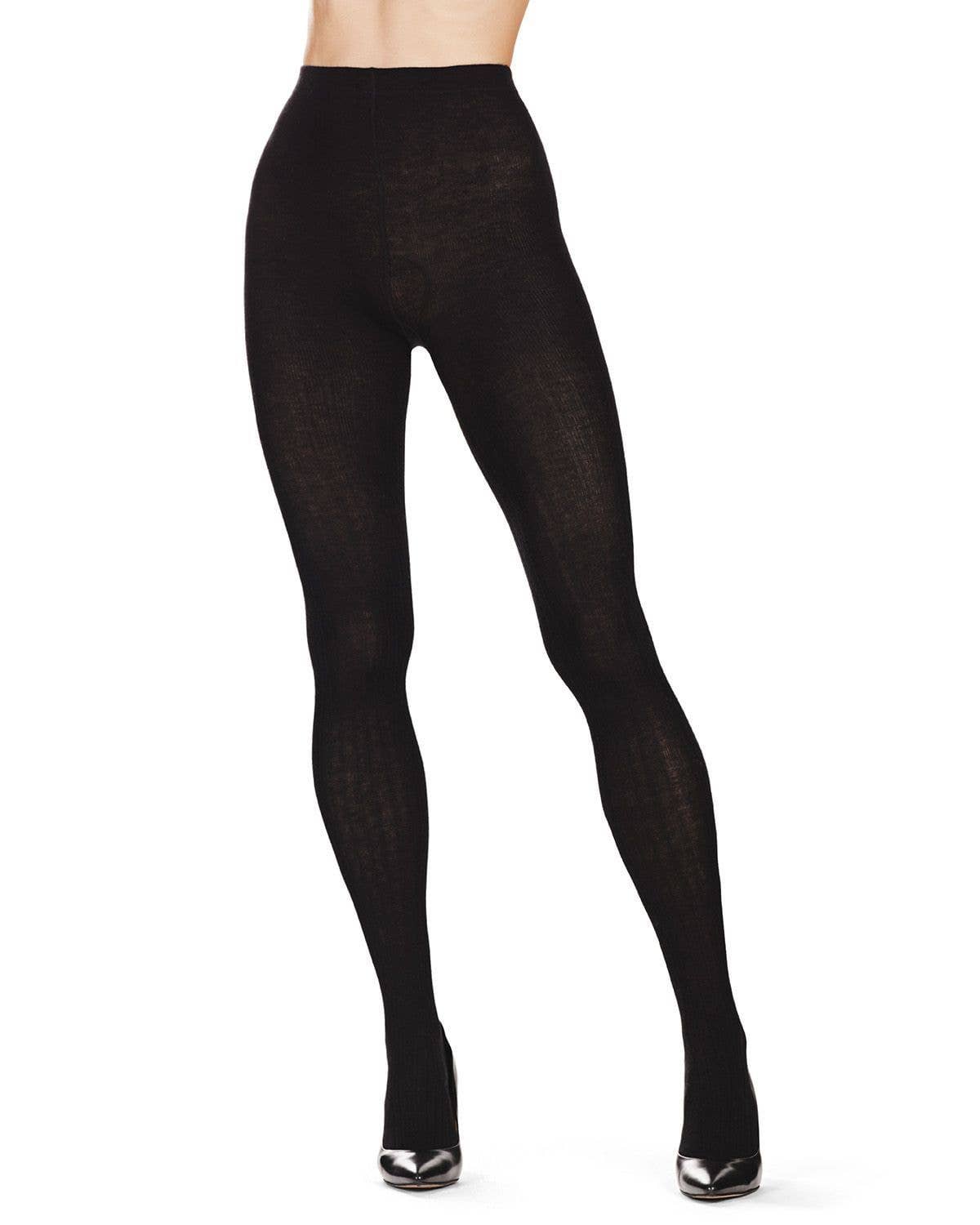 Cashmere Blend Rib Knit Sweater Tights