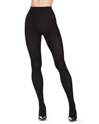 Cashmere Blend Rib Knit Sweater Tights