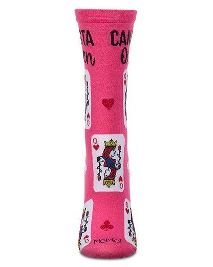 Canasta Queen Ladies Bamboo Crew Socks