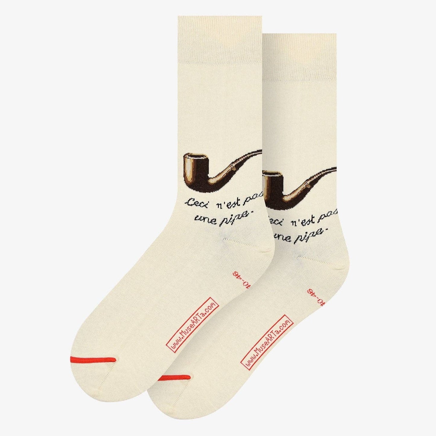 René Magritte The Treachery of Images Cotton Crew Socks