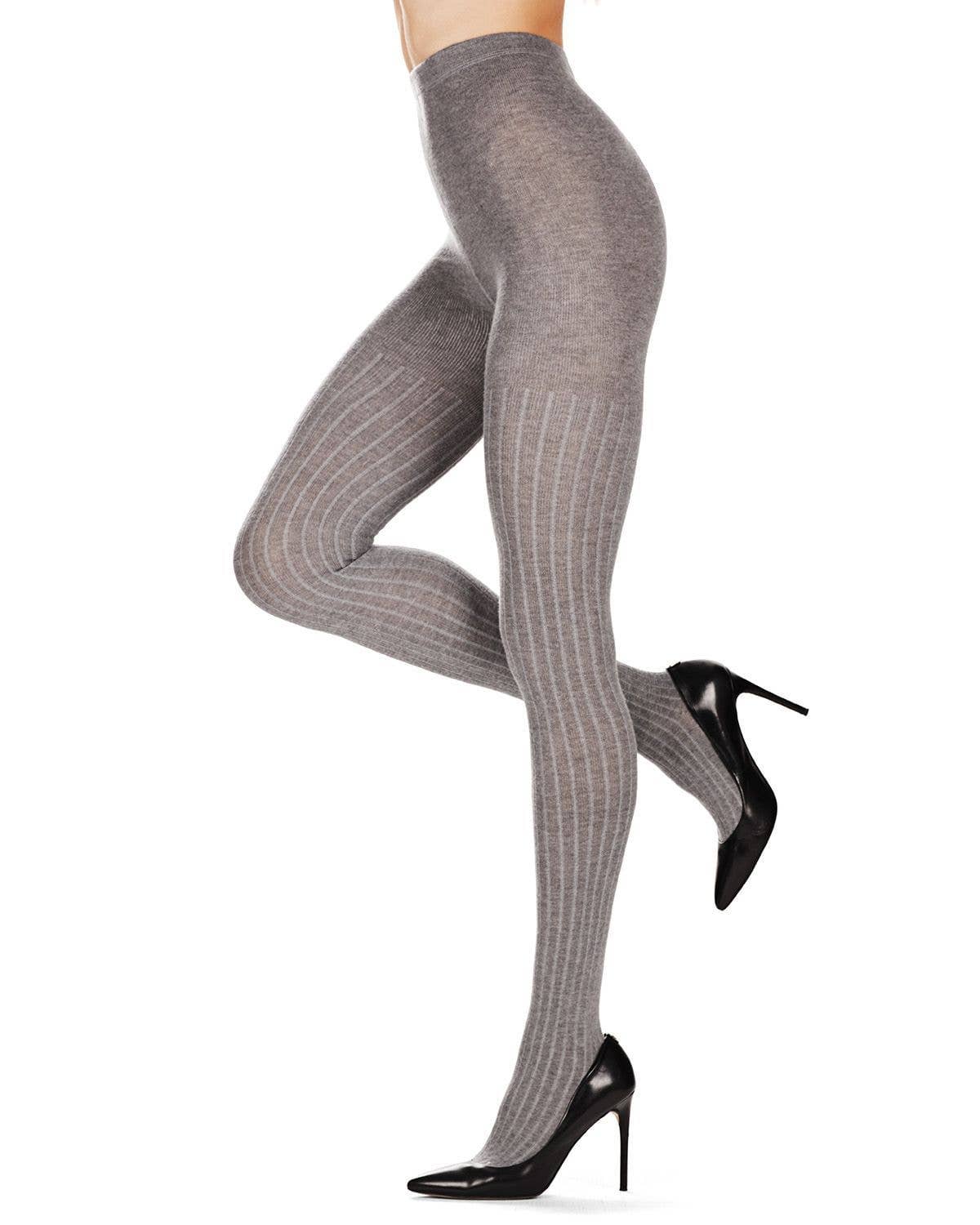 Cashmere Blend Rib Knit Sweater Tights