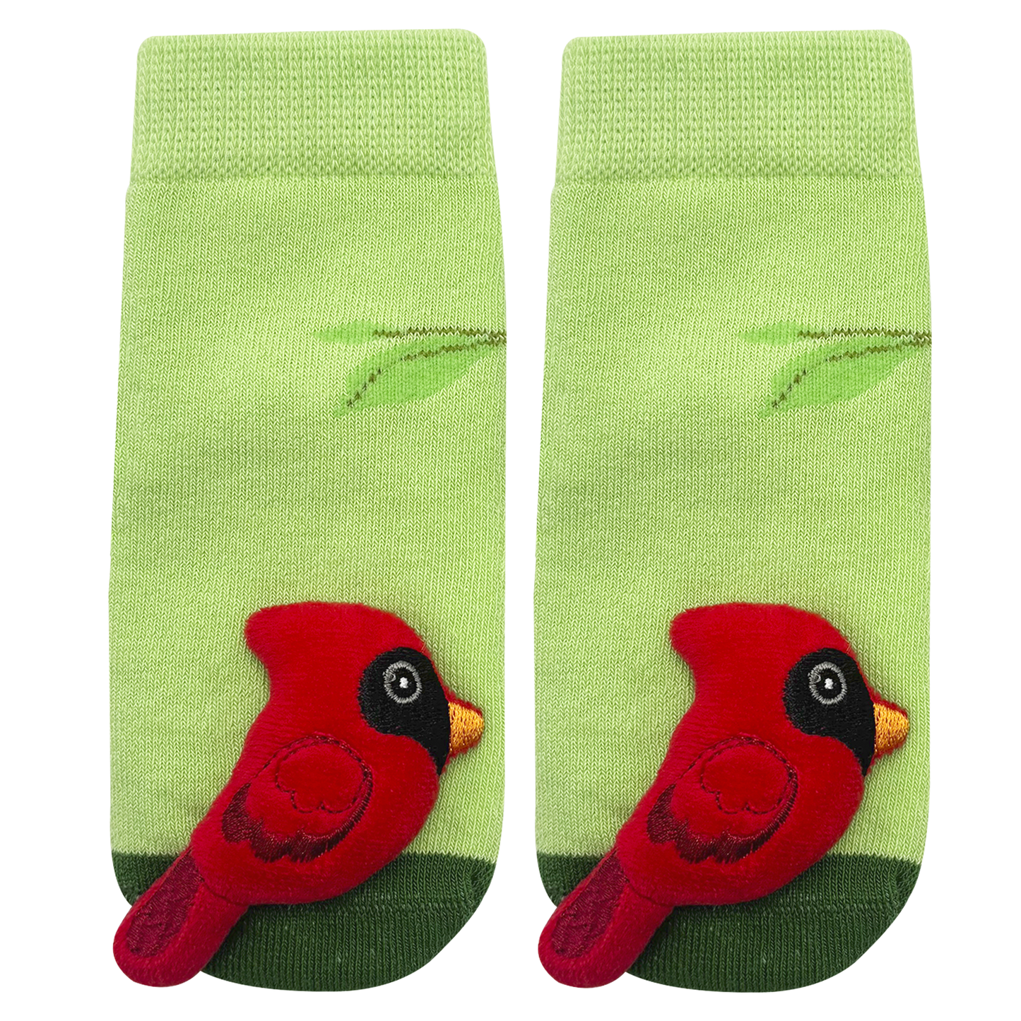 Red Cardinal Bird Boogie Toes Rattle Socks