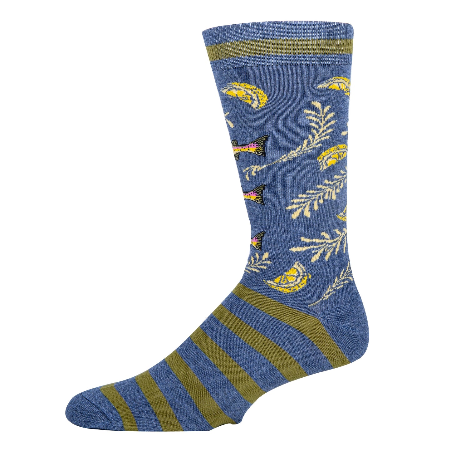 Water Trails Men's Cotton Crew Socks