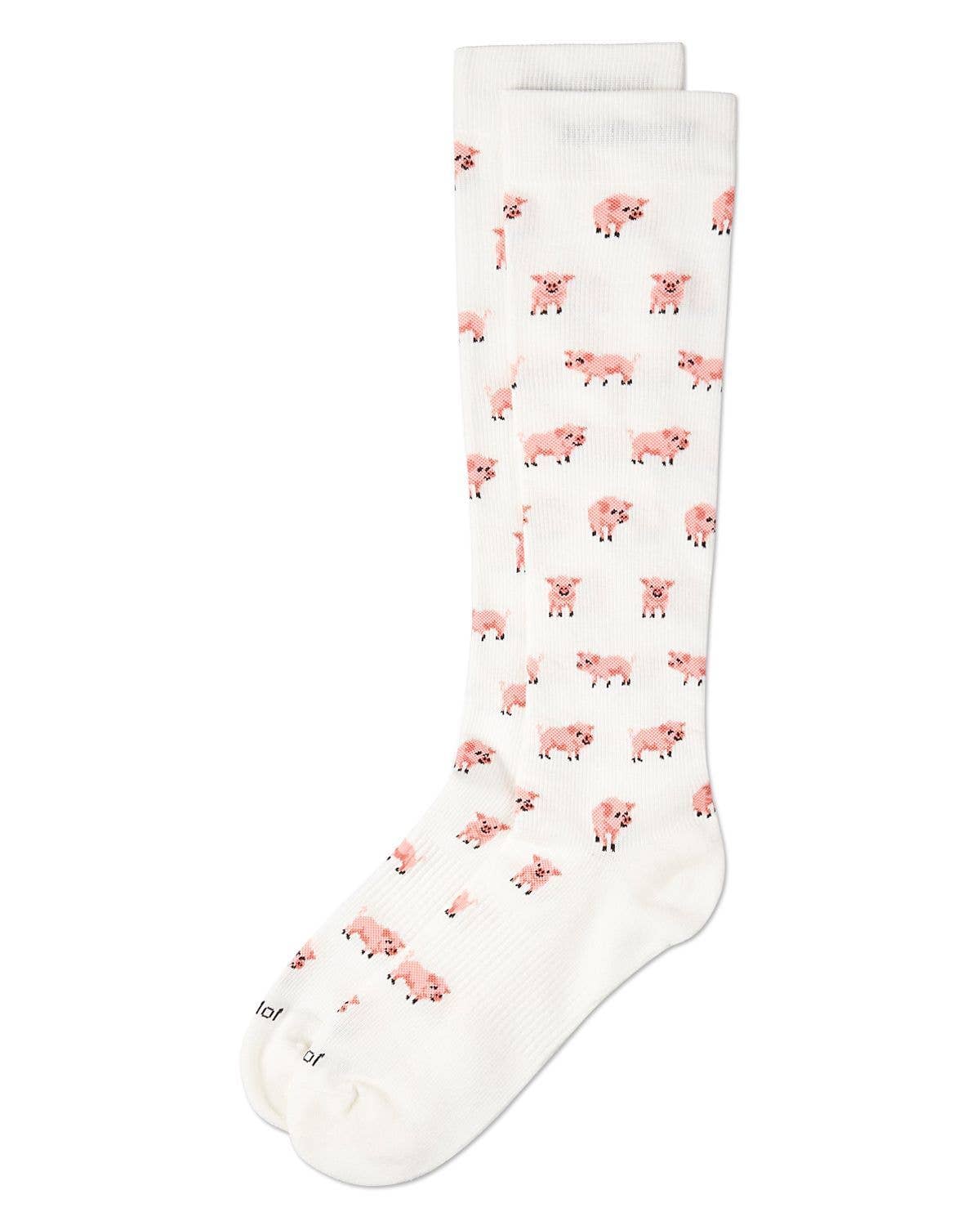 Women's Pigs Cotton Blend 15-20 mmHg Graduated Compression Socks