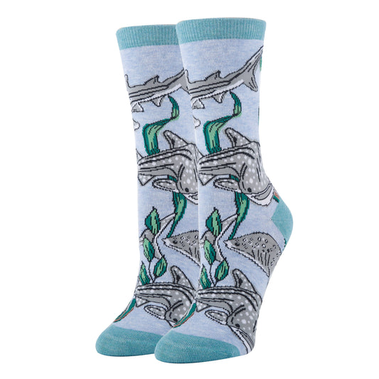 WHALE SHARK WOMEN'S CREW SOCKS