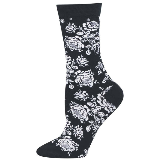 Roses Women's Bamboo Crew socks