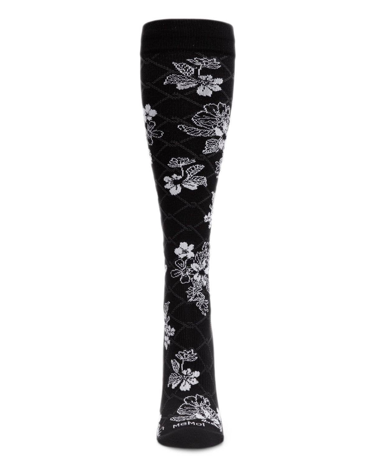 FLORAL LINK NYLON 15-20MMHG GRADUATED COMPRESSION SOCKS