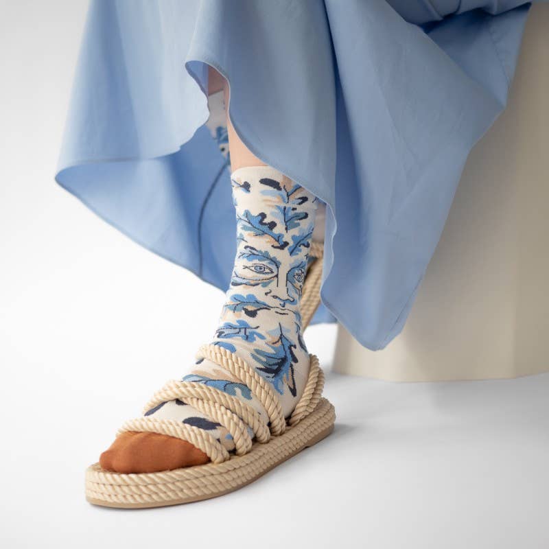 NATURAL FIGURE CREW SOCKS