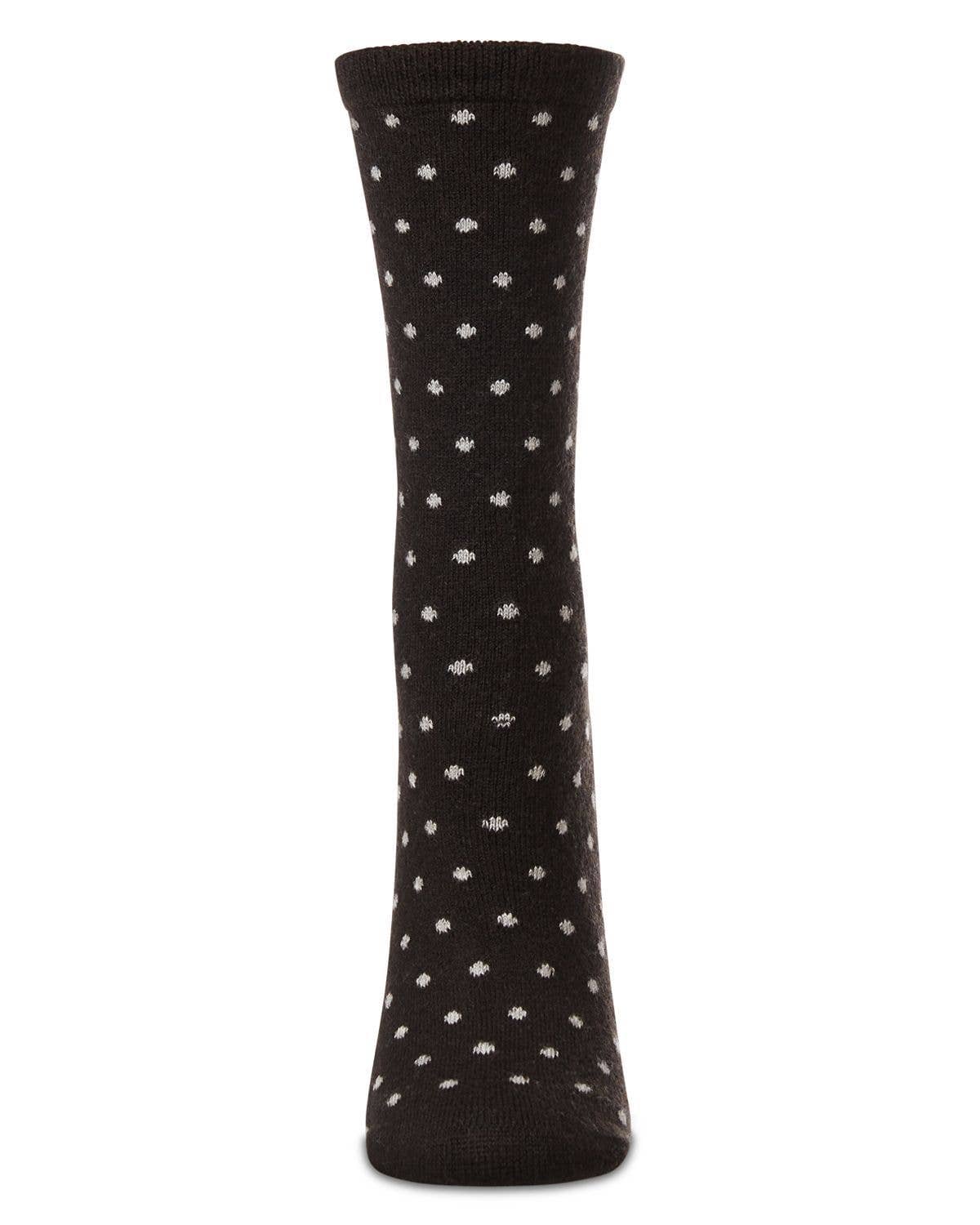 WOMEN'S MINI DOT CASHMERE BLEND CREW SOCKS
