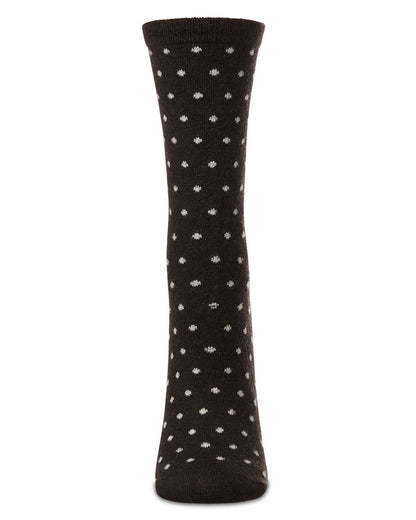WOMEN'S MINI DOT CASHMERE BLEND CREW SOCKS
