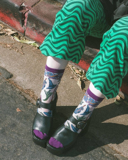 Wicked Elphaba's Power Shimmer Sheer Crew Socks