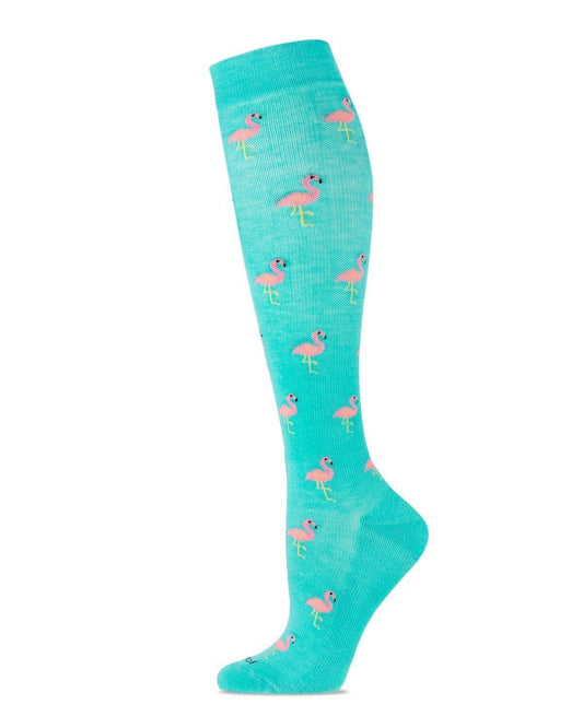 Fancy Flamingo Bamboo Blend 8-15mmHg Graduated Compression Socks