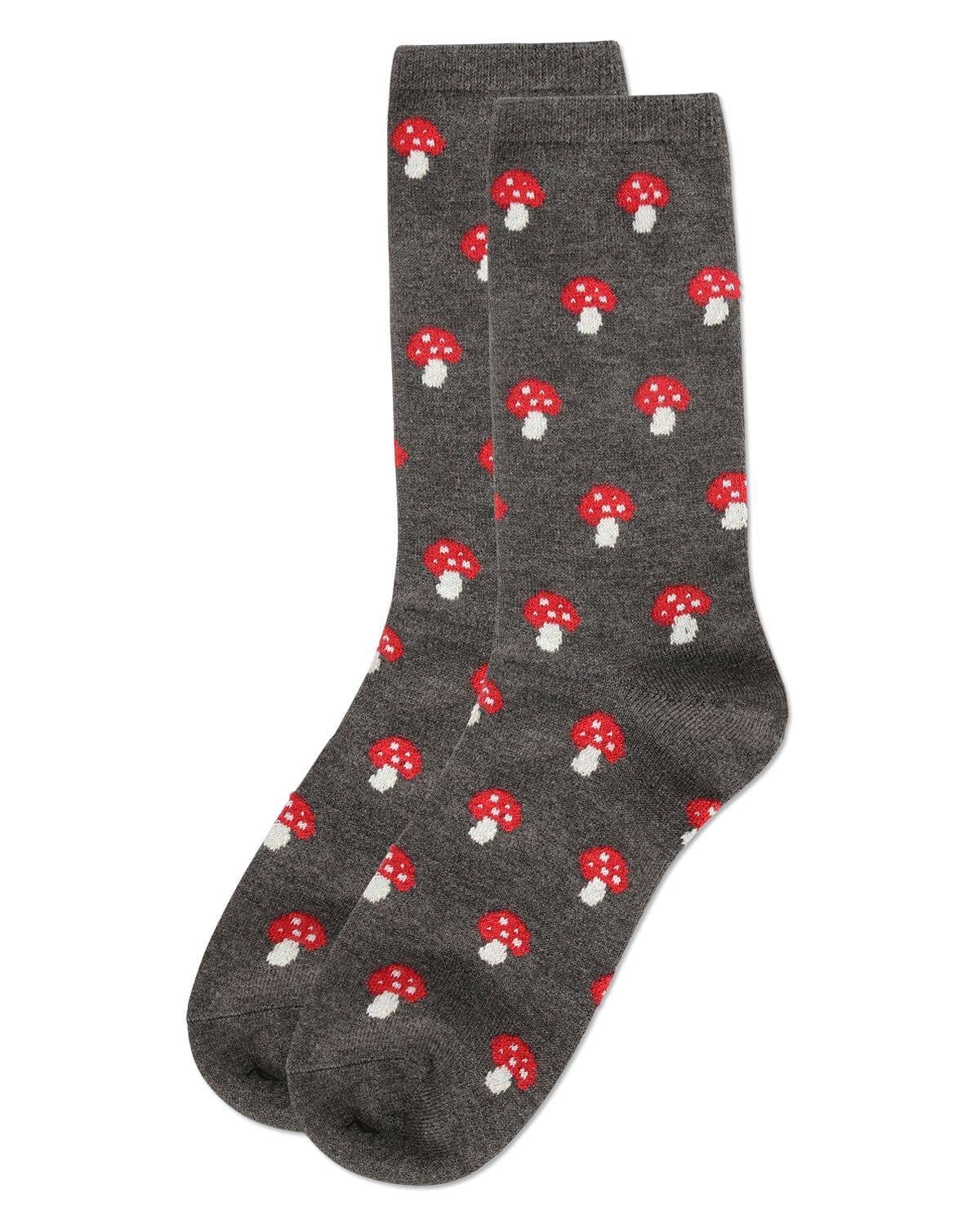 WOMEN'S SOFT MUSHROOM CASHMERE CREW SOCKS