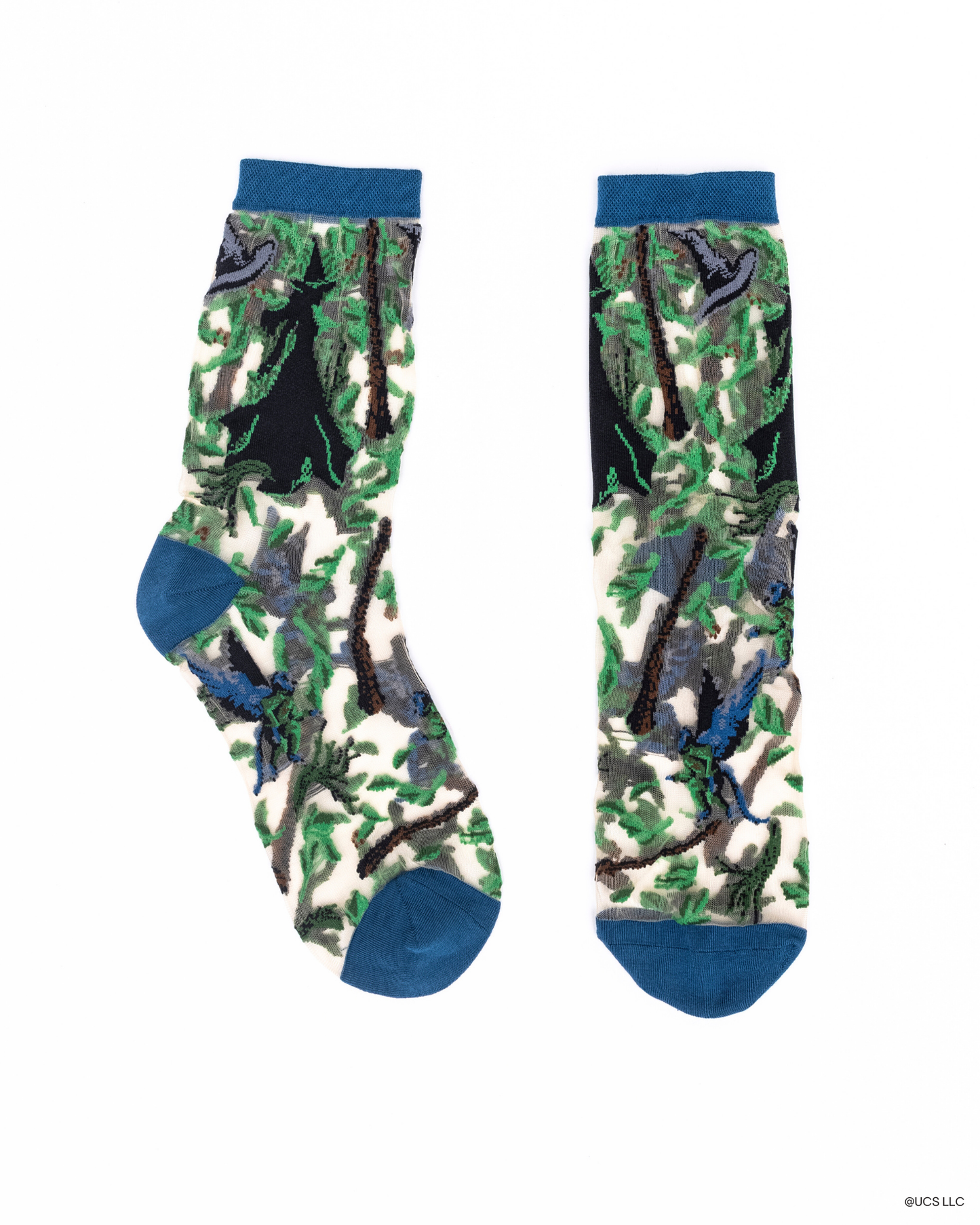 Wicked Elphaba Silhouette Sheer Crew Socks