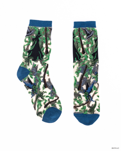 Wicked Elphaba Silhouette Sheer Crew Socks