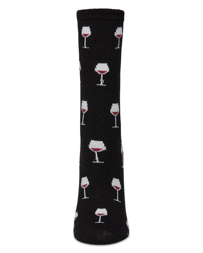 WOMEN'S WINE CASHMERE BLEND CREW SOCKS