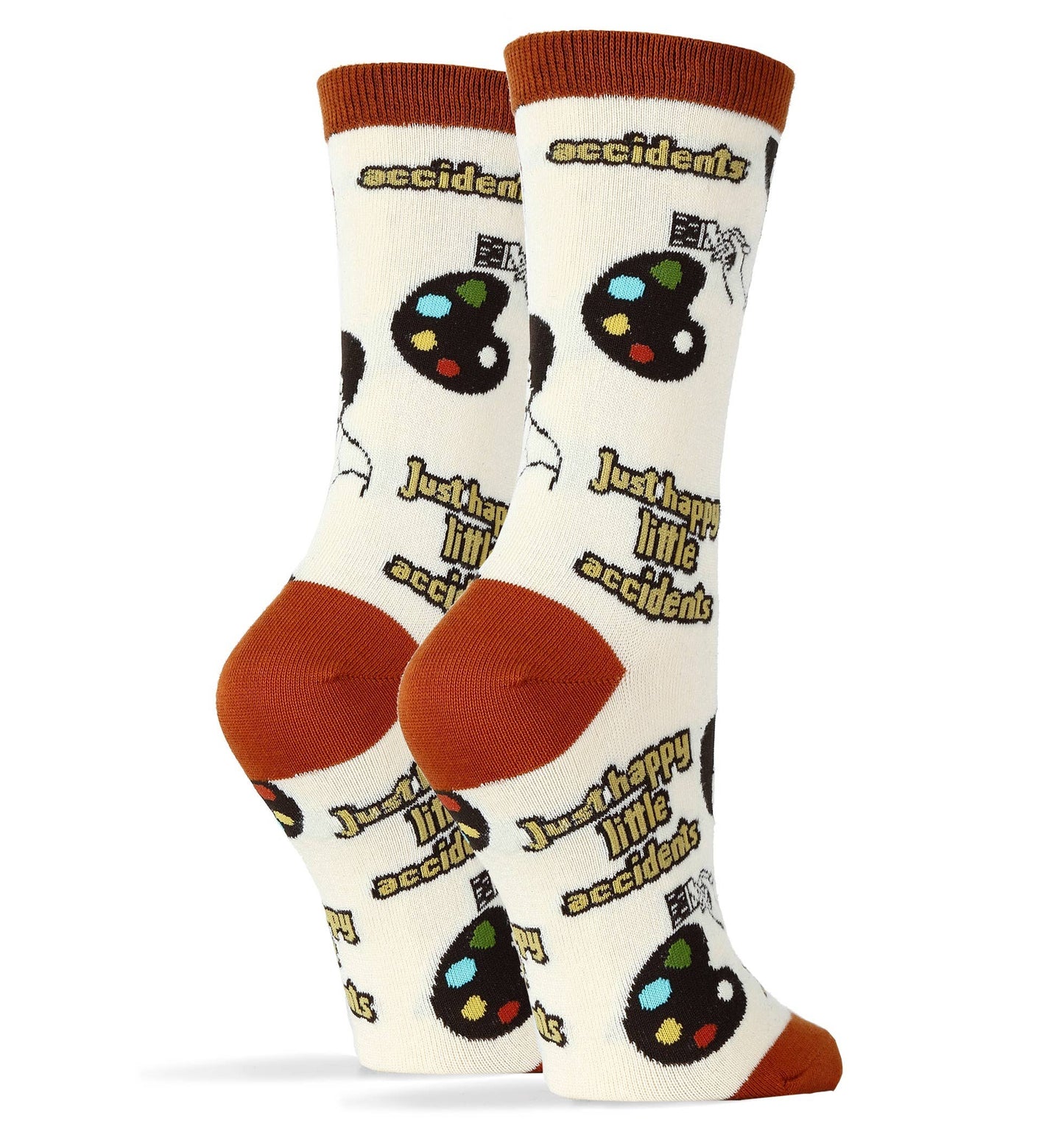 HAPPY LITTLE ACCIDENTS WOMEN'S CREW SOCKS