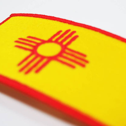 Red On Yellow Zia – Embroidered Patch