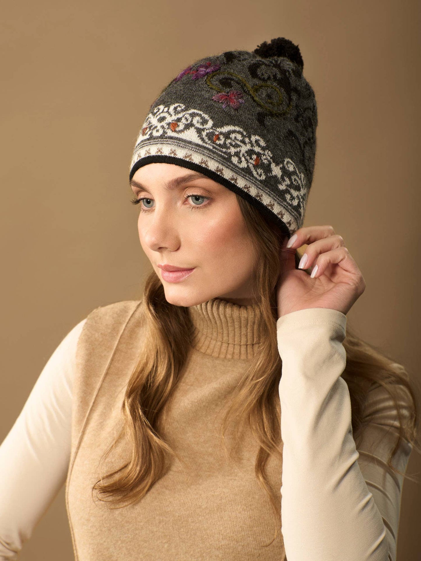 Sofia Alpaca Hat | Hand Embroidery | Fall