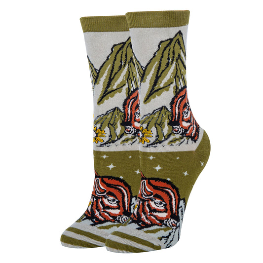 Bison Meadows Women's  Cotton Dress Crew Socks