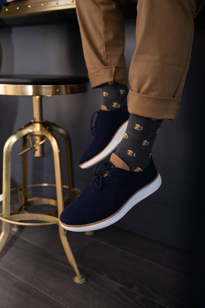 MEN'S BEER MUGS CASHMERE BLEND CREW SOCKS