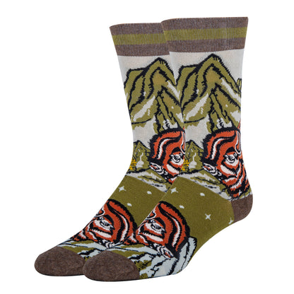 Bison Meadows  Men's Cotton Crew Socks
