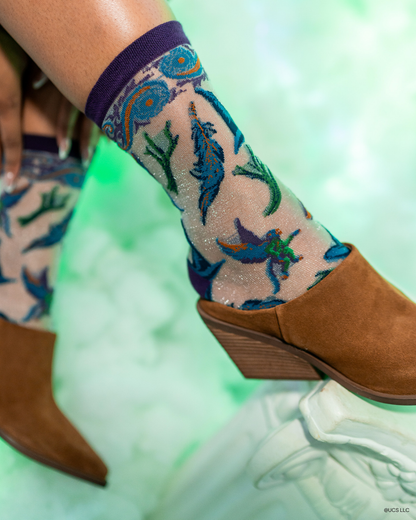 Wicked Elphaba's Power Shimmer Sheer Crew Socks