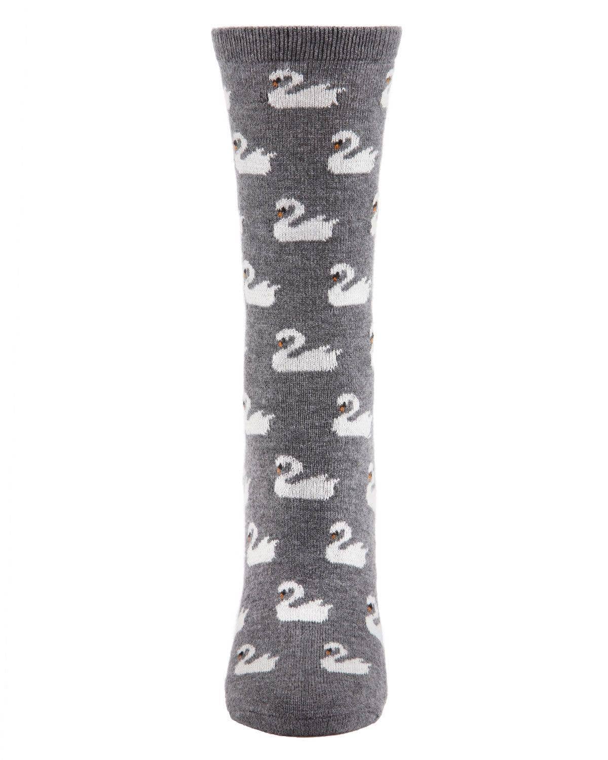 WOMEN'S SWAN CASHMERE BLEND CREW SOCKS