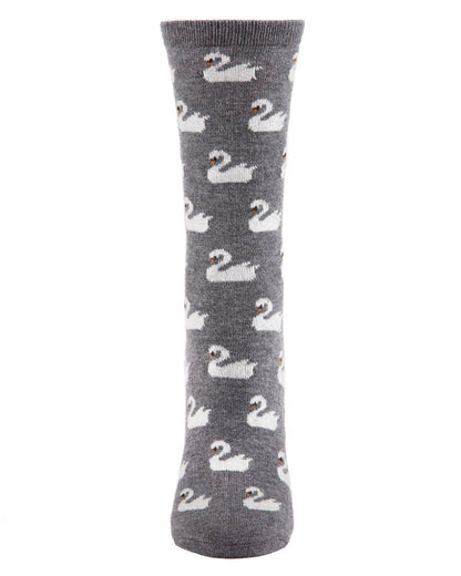 WOMEN'S SWAN CASHMERE BLEND CREW SOCKS