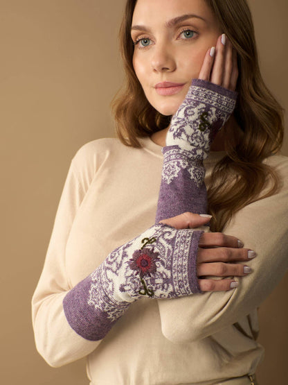 Isabela Alpaca Wrist Warmers | Hand Embroidery | Fall