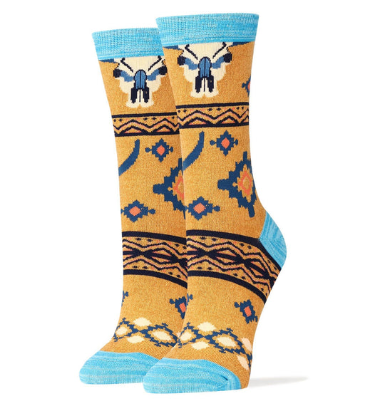 LONG HORN SUMMER WOMEN'S COTTON CREW SOCKS