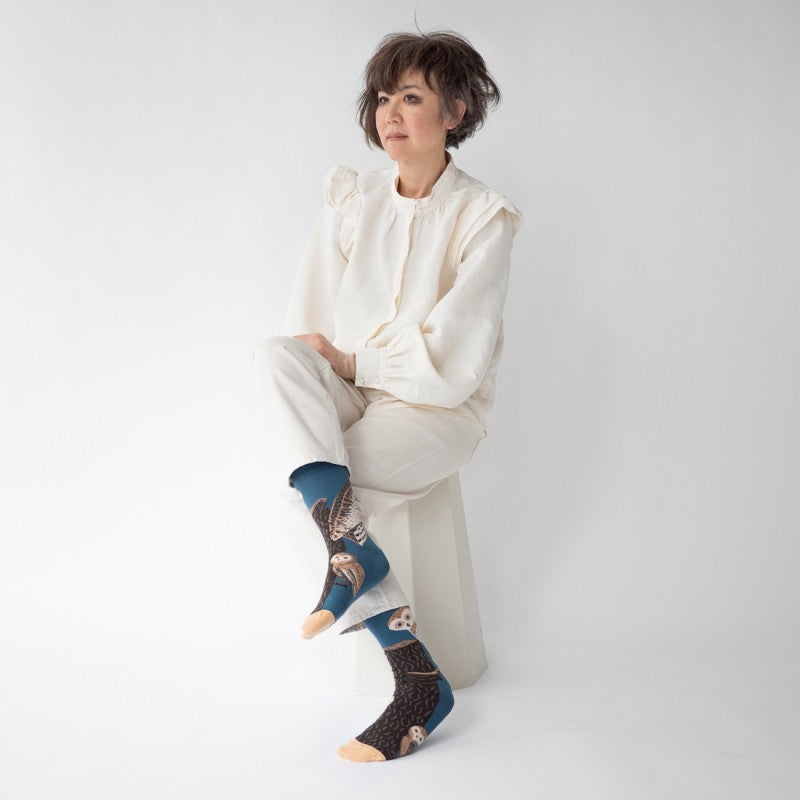 ABYSSE OWL PREMIUM CREW SOCK